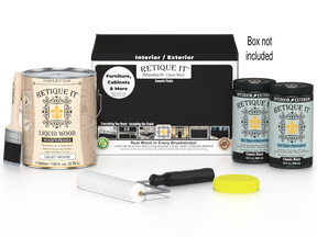 Retique It® Multi-purpose Smooth Finish Kit in Classic Black, 4-piece wood finishing set with smooth, polished surfaces.