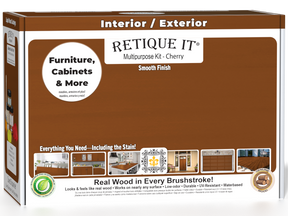 Retique It® Multi-purpose Smooth Finish Kit in Cherry for wood furniture and projects, featuring a sleek, smooth finish.