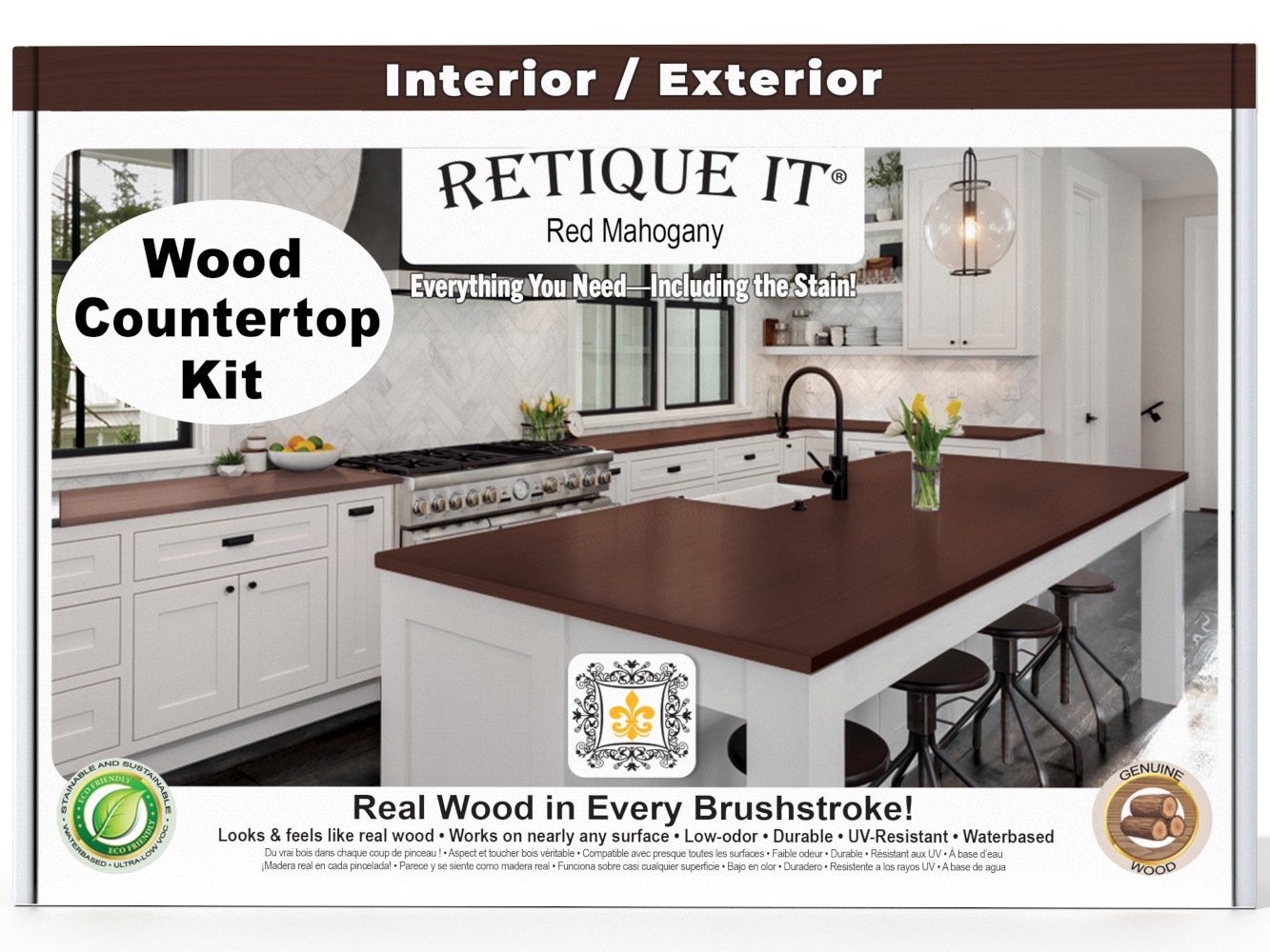 Countertop Kit - Kitchen Island - Red Mahogany