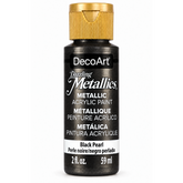 DecoArt Dazzling Metallics Black Pearl acrylic paint, 2 oz bottle