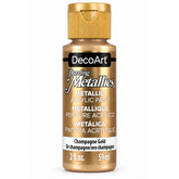 DecoArt Dazzling Metallics Champagne Gold acrylic paint, 2 oz bottle
