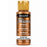 DecoArt Dazzling Metallics Venetian Gold acrylic paint, 2 oz bottle
