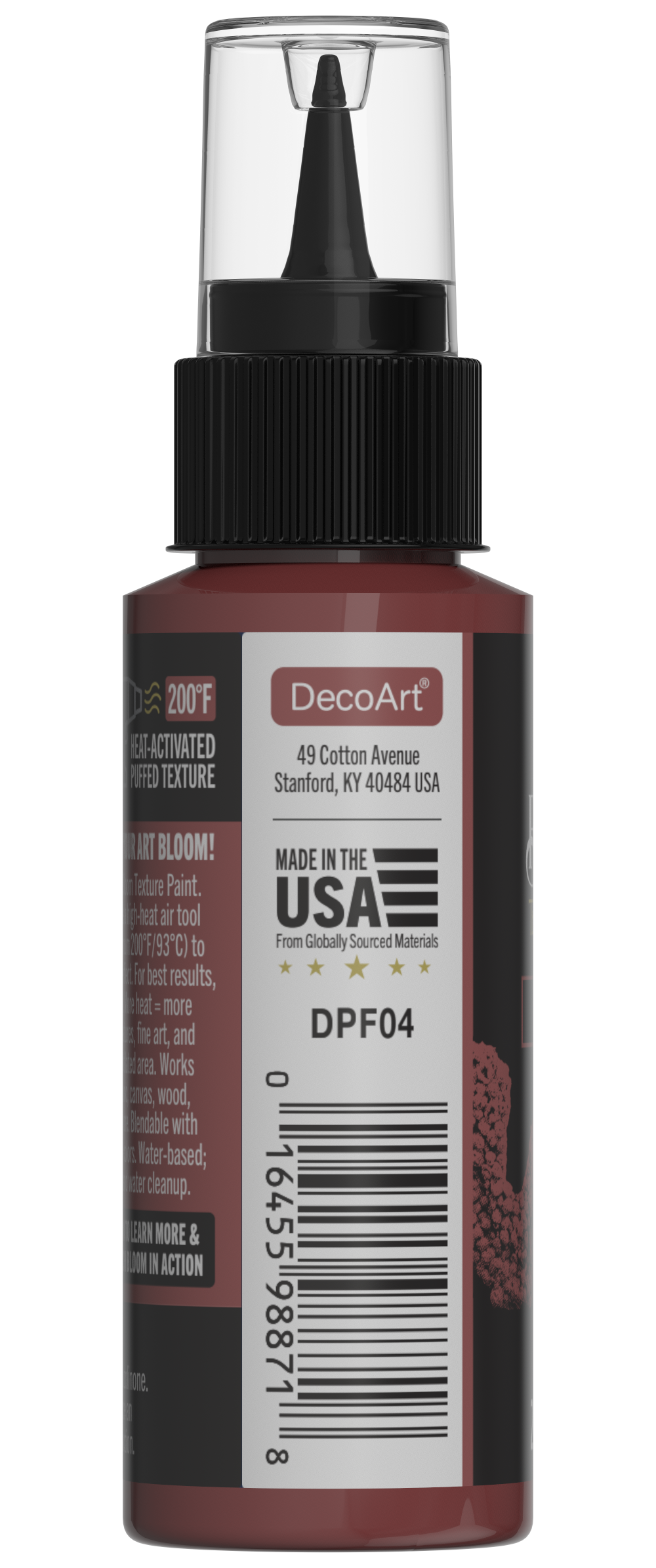 Retique It® Bloom Texture Paint 4-pack in Bloodstone Clay, showing textured paint cans with Bloodstone Clay finish.