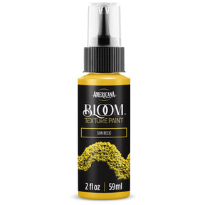 DecoArt Bloom Texture Paint in Sun Relic, vibrant orange and gold textured acrylic paint for artistic projects.