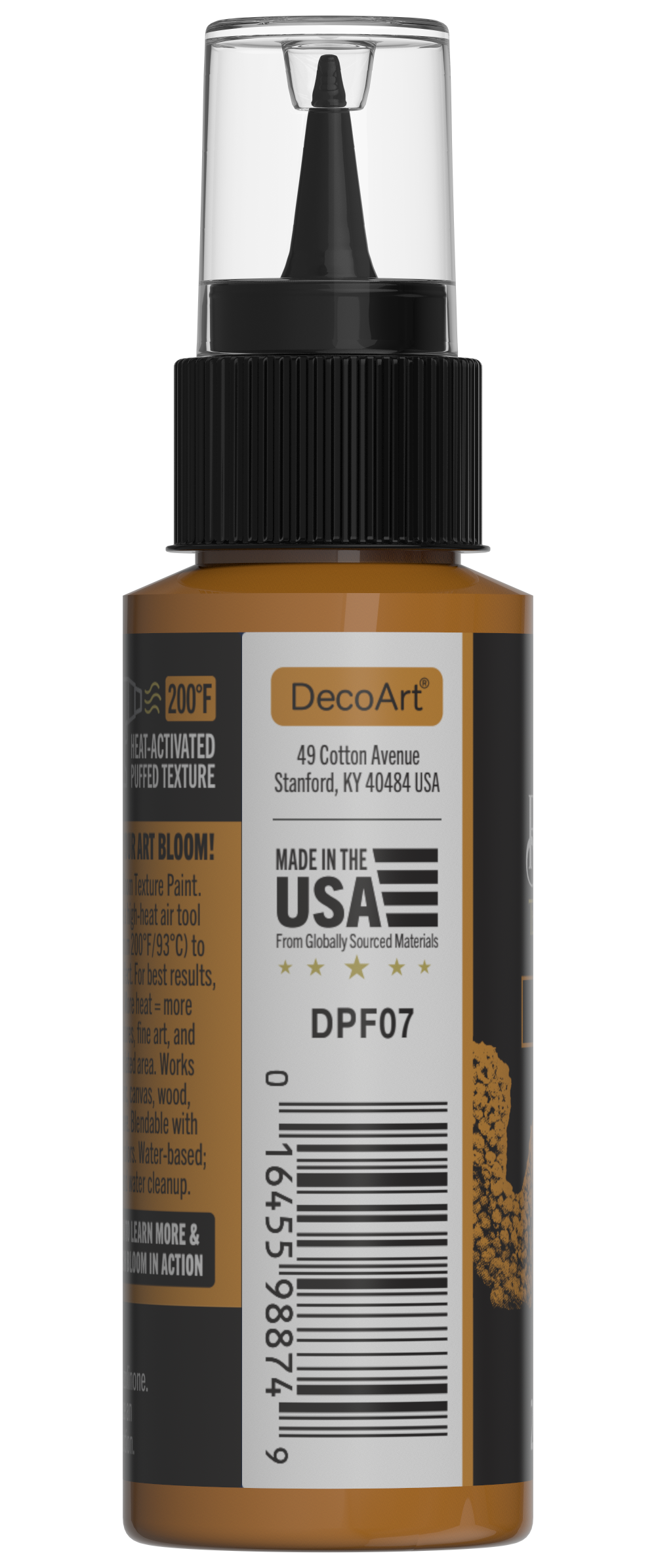 Retique It® Bloom Texture Paint 4-pack in Burnished Earth with textured finish, shown on a wall surface in a close-up view.