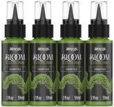 Retique It® Bloom Texture Paint 4-pack in Verdant Pulse with textured finish, shown in a close-up of the colorful paint containers.