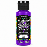 DecoArt Stained Glass Paint in purple, 2 oz bottle