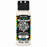 DecoArt Stained Glass Paint in White Pearl, 2 oz bottle