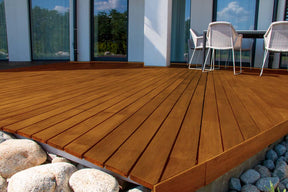 Retique It Multi-purpose Smooth Finish Kit for cedar wood, including tools and finish components for wood decking projects.