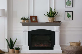 Retique It Wood'n Finish Kit in Harbor Gray for fireplace mantles, featuring four large wood stain and finish bottles.