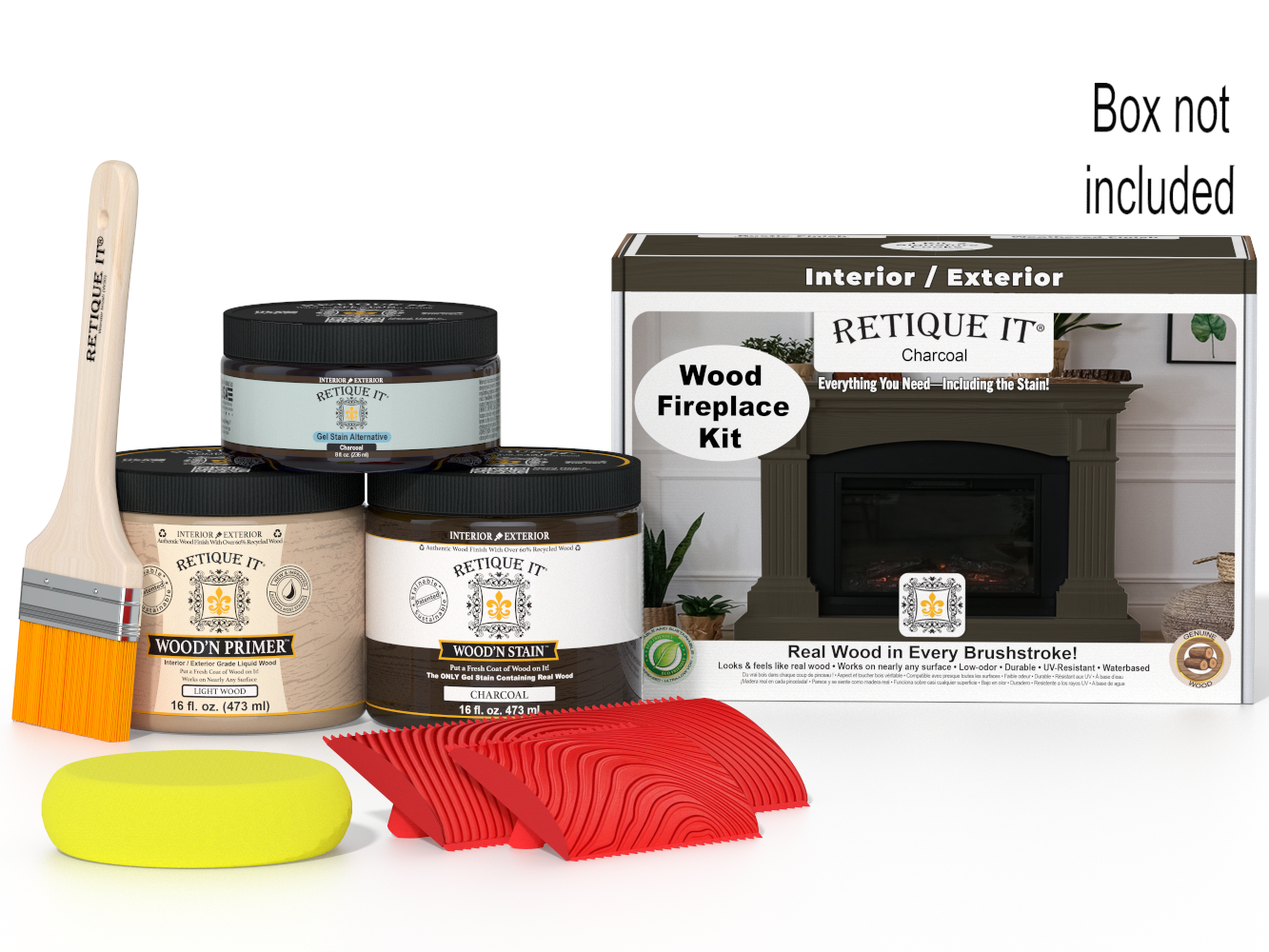 Fireplace Wood'n Finish Kit (Full Fireplace) - Charcoal