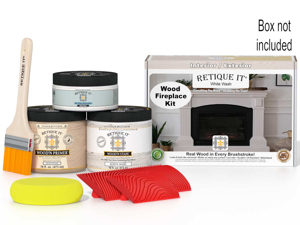 Fireplace Wood'n Finish Kit (Full Fireplace) - White Wash