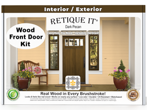 Wood'n Finish Front Door Kit - Dark Pecan