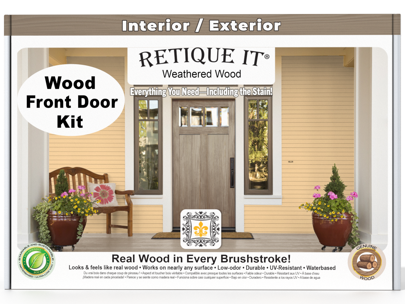 Wood'n Finish Front Door Kit - Weathered Wood