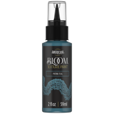 DecoArt Bloom Texture Paint in Patina Teal, front view of the product container