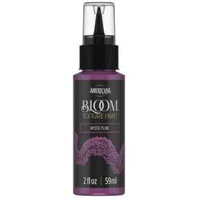 DecoArt Bloom Texture Paint in Mystic Plum, front view of the craft paint container mislabeled?