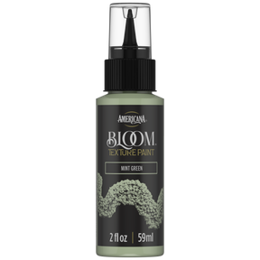 DecoArt Bloom Texture Paint in mint green, shown in front-facing product packaging