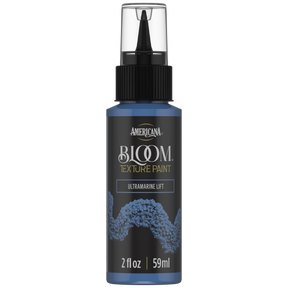 DecoArt Bloom Texture Paint in Ultramarine Lift, blue textured paint bottle front view