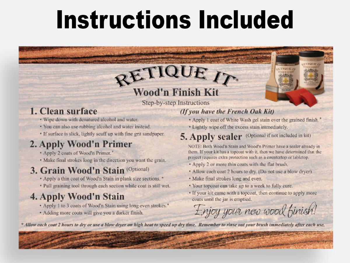 Tabletop Wood'n Finish Kit (Double Size) - Harbor Gray