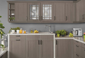 Retique It Multi-purpose Smooth Finish Kit for interior wood cabinets in Harbor Gray, includes four large top coat bottles.