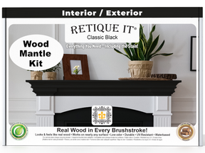 Fireplace Mantel Wood'n Finish Kit - Classic Black