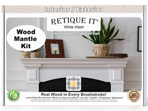 Fireplace Mantel Wood'n Finish Kit - White Wash