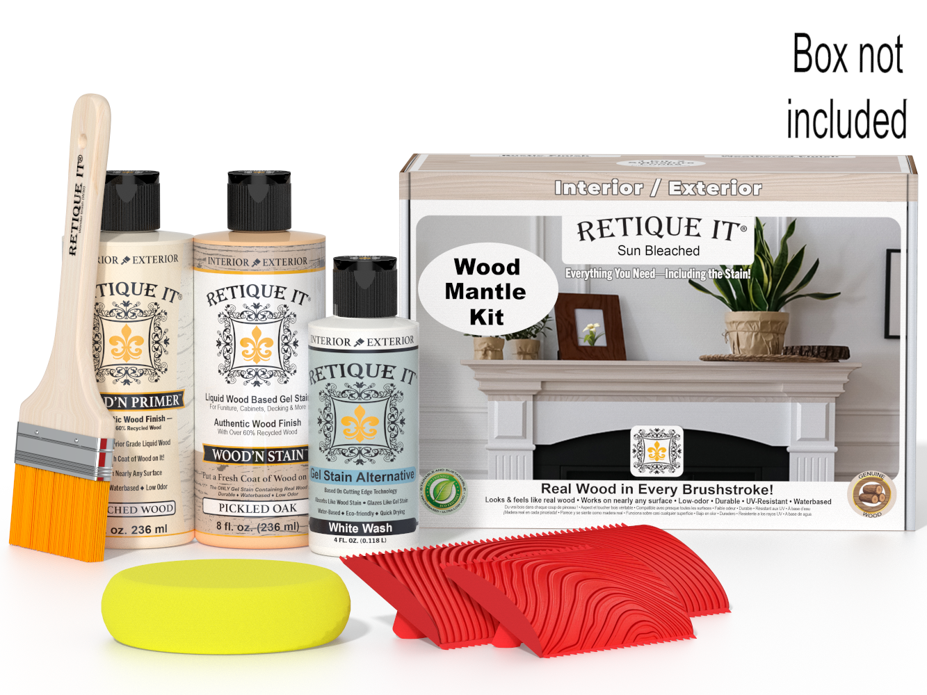 Fireplace Mantel Wood'n Finish Kit - Sun Bleached