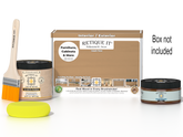 Retique It® Multi-purpose Smooth Finish Kit in Pecan for wood finishing, includes tools and supplies for a smooth, professional look.