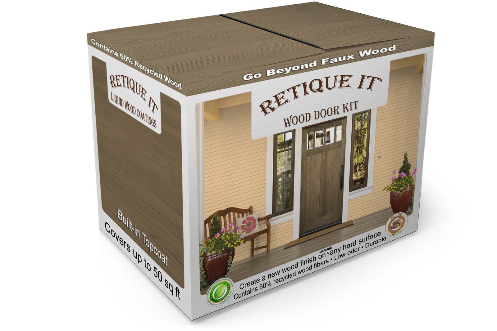 Wood'n Finish Front Door Kit - Black Walnut - Retique It®