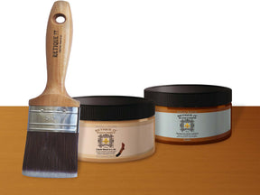 Retique It Multi-purpose Smooth Finish Kit in cedar for wood finishing, includes gel and application tools for a sleek, natural look.