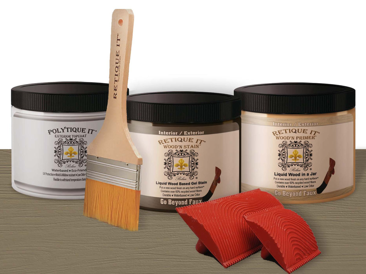 Wood'n Finish Front Door Kit - Black Walnut - Retique It®