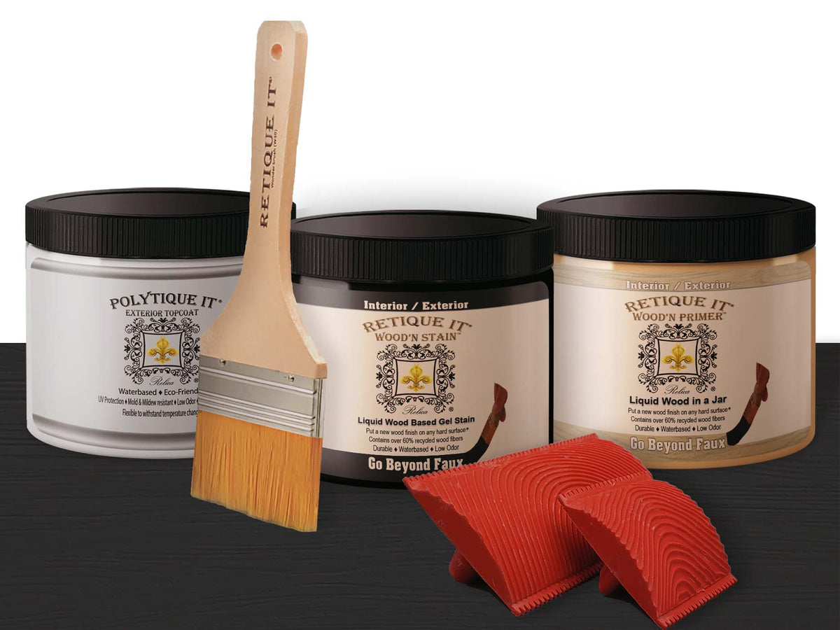 Wood'n Finish Front Door Kit - Classic Black - Retique It®