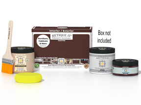 Retique It Wood'n Finish Kit in Red Mahogany for exterior wood projects, includes multi-purpose smooth finish top coat.