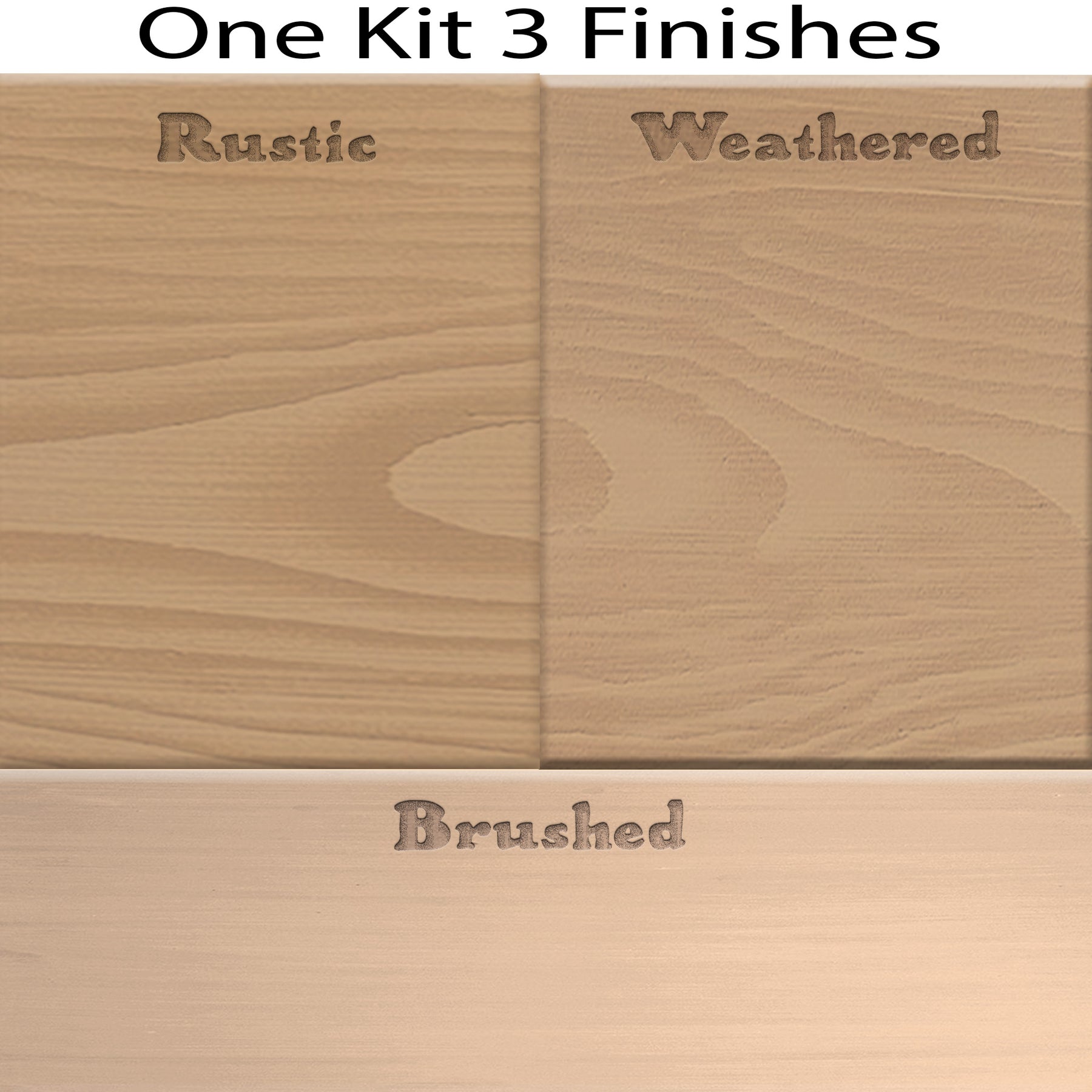 Tabletop Wood'n Finish Kit (Double Size) - Pickled Oak