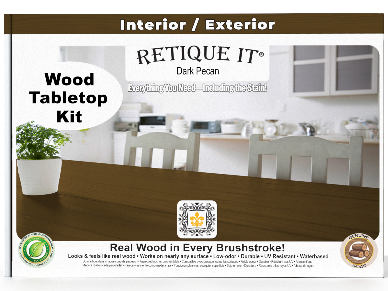 Tabletop Wood'n Finish Kit - Dark Pecan