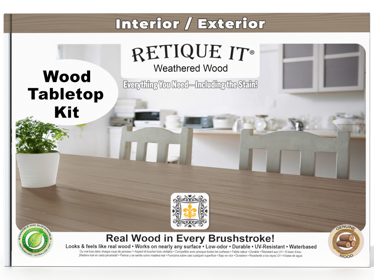 Tabletop Wood'n Finish Kit (Double Size) - Weathered Wood