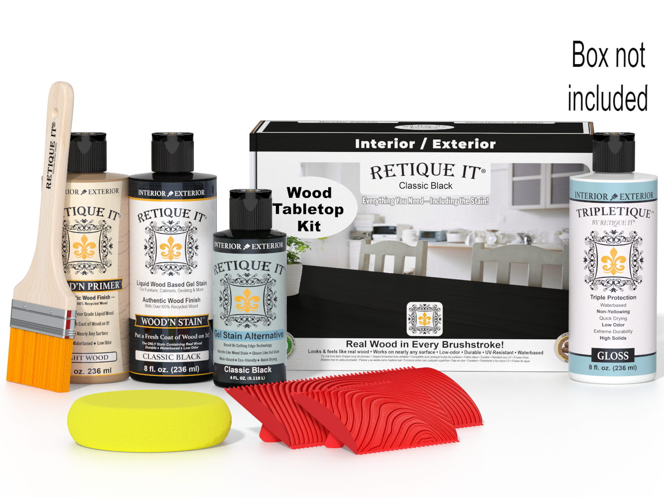 Tabletop Wood'n Finish Kit - Classic Black