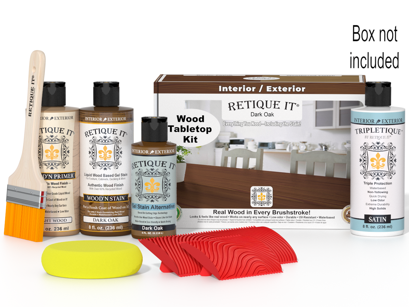 Tabletop Wood'n Finish Kit - Dark Oak