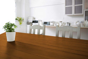 Retique It Multi-purpose Smooth Finish Kit for wood, featuring a cedar-colored finish on a tabletop surface.