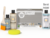 Retique It® Wood'n Finish Kit in Weathered Wood with smooth top coat for interior wood furniture and surfaces.