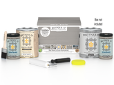 Retique It Weathered Wood Multi-purpose Smooth Finish Kit with four large exterior top coat containers for wood finishing.