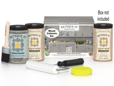 Weathered wood stain kit for cabinets with 24 smooth doors from Retique It® Wood'n Cabinet Kit series.