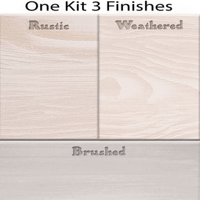 Retique It® Wood'n Finish Kit in White Wash, double size stain set with sample swatches for tabletop furniture finishing.
