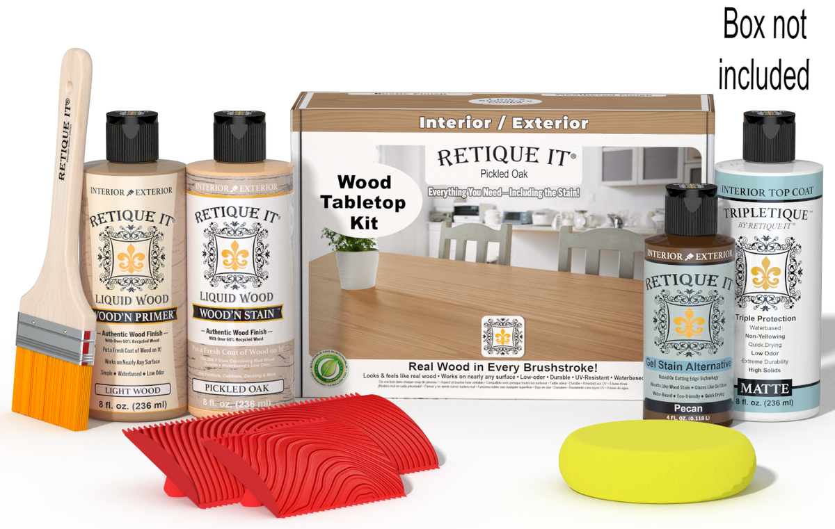 Tabletop Wood'n Finish Kit - Pickled Oak