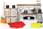 Retique It Fireplace Mantel Wood'n Finish Kit in Pickled Oak stain, featuring wood stain application for fireplace mantels.