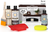 Retique It Fireplace Mantel Wood'n Finish Kit in Red Mahogany stain, showing the wood stain product for fireplace mantels.