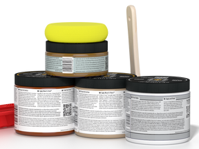 Back view of Retique It Wood'n Kit Cedar exterior top coat in a multi-purpose finish kit, featuring wood finish products and tools.