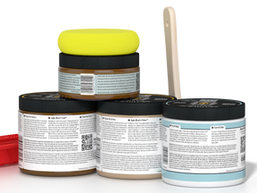 Retique It® Wood'n Kit in Dark Oak for interior top coat, showing the back of the Multi-purpose Wood'n Finish Kit.