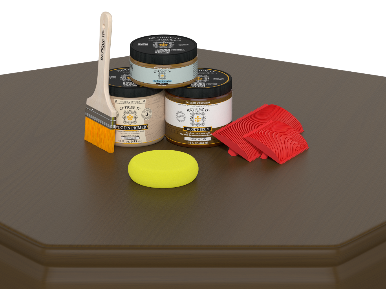Fireplace Wood'n Finish Kit (Full Fireplace) - Dark Pecan