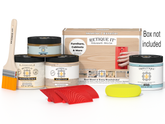 Retique It Wood'n Kit in White Oak for interior top coat, featuring multi-purpose finish and application tools in a box.
